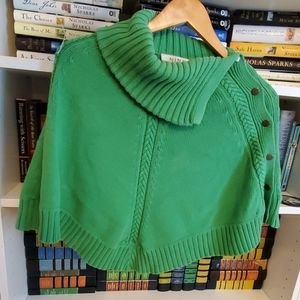 Kelly green poncho